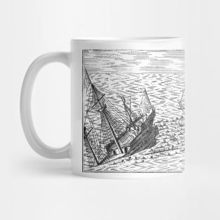 Old Timey Sinking Ship Mug